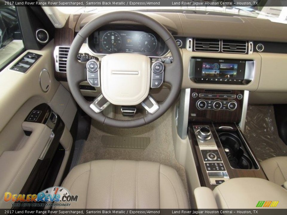 2017 Land Rover Range Rover Supercharged Santorini Black Metallic / Espresso/Almond Photo #13
