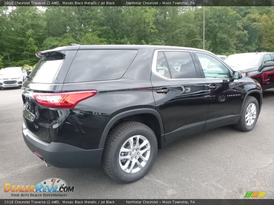 2018 Chevrolet Traverse LS AWD Mosaic Black Metallic / Jet Black Photo #5