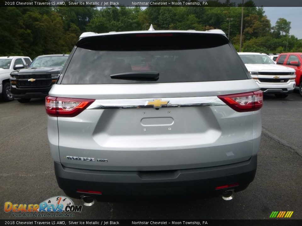 2018 Chevrolet Traverse LS AWD Silver Ice Metallic / Jet Black Photo #4