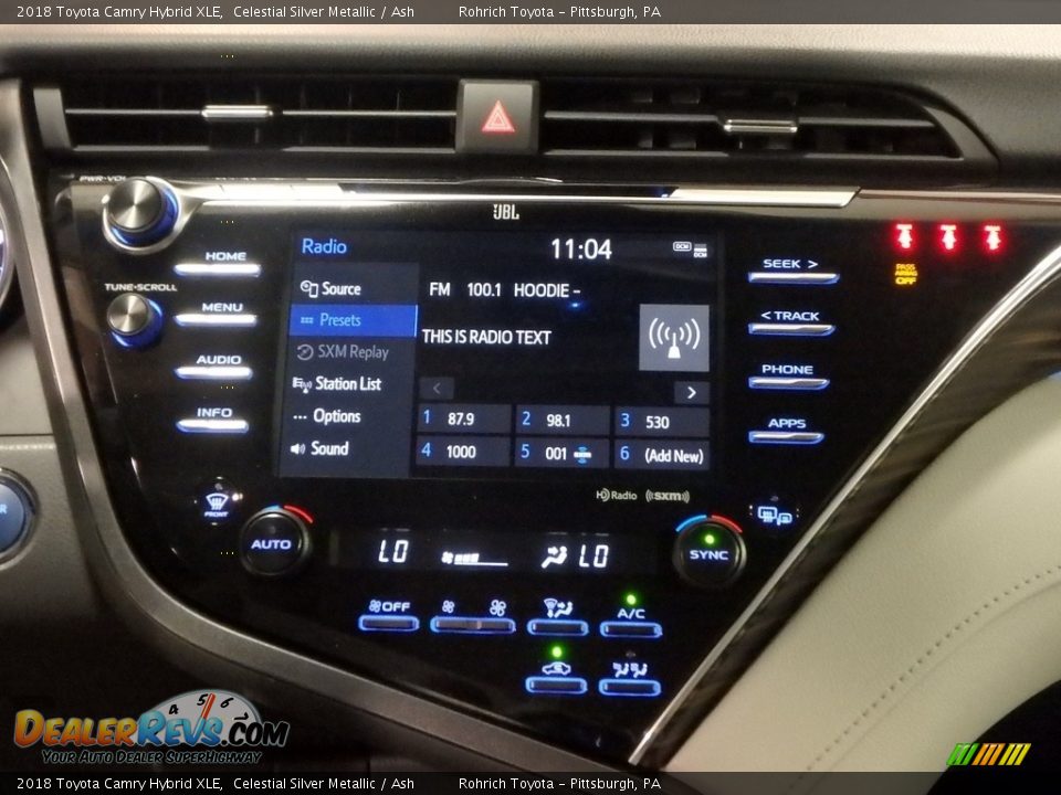 Controls of 2018 Toyota Camry Hybrid XLE Photo #12