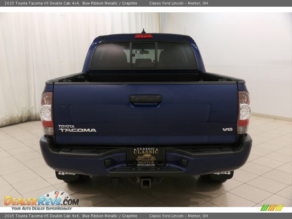 2015 Toyota Tacoma V6 Double Cab 4x4 Blue Ribbon Metallic / Graphite Photo #17