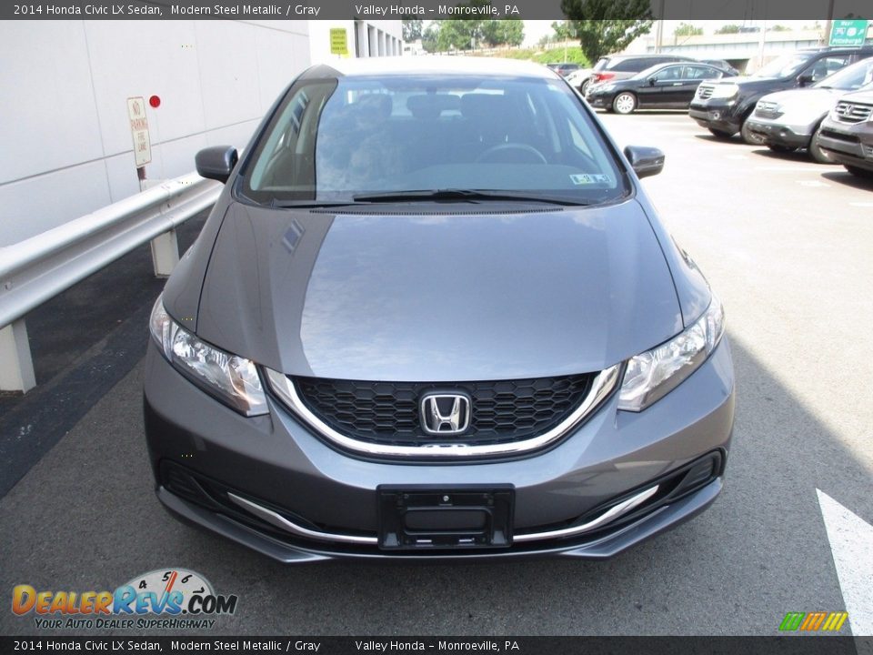2014 Honda Civic LX Sedan Modern Steel Metallic / Gray Photo #7