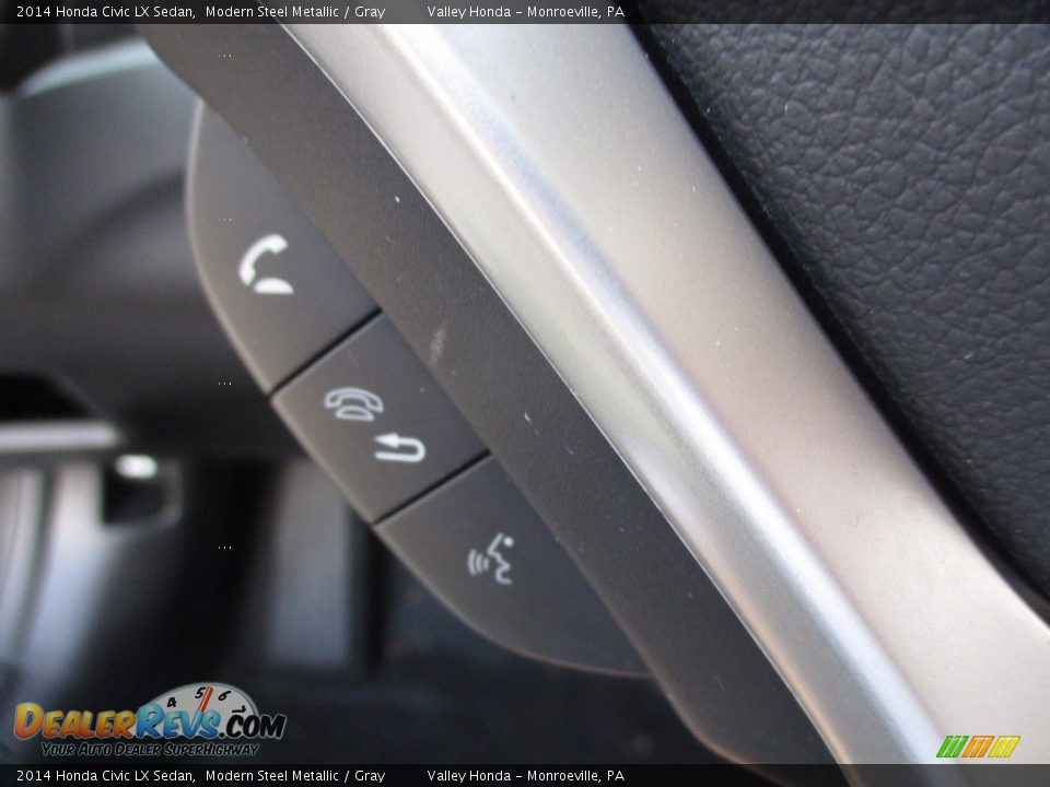 2014 Honda Civic LX Sedan Modern Steel Metallic / Gray Photo #16