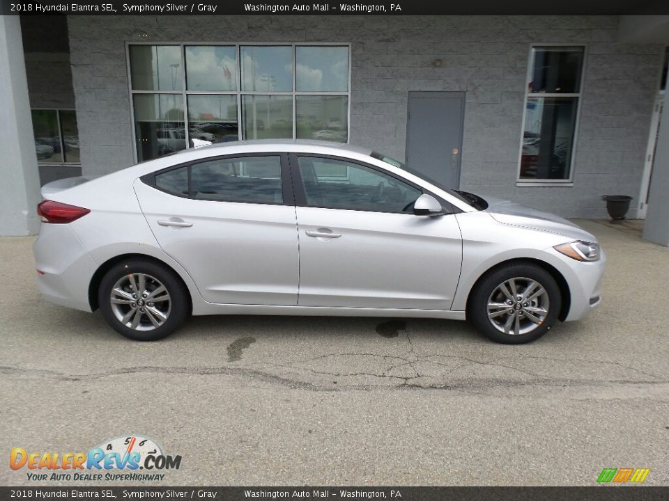 2018 Hyundai Elantra SEL Symphony Silver / Gray Photo #2