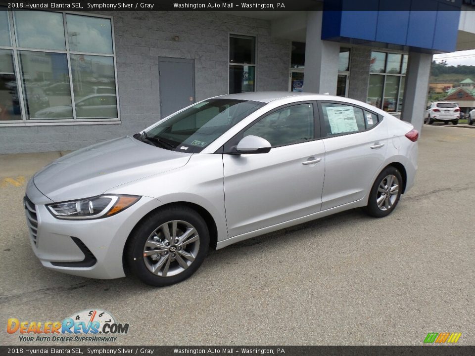 2018 Hyundai Elantra SEL Symphony Silver / Gray Photo #5