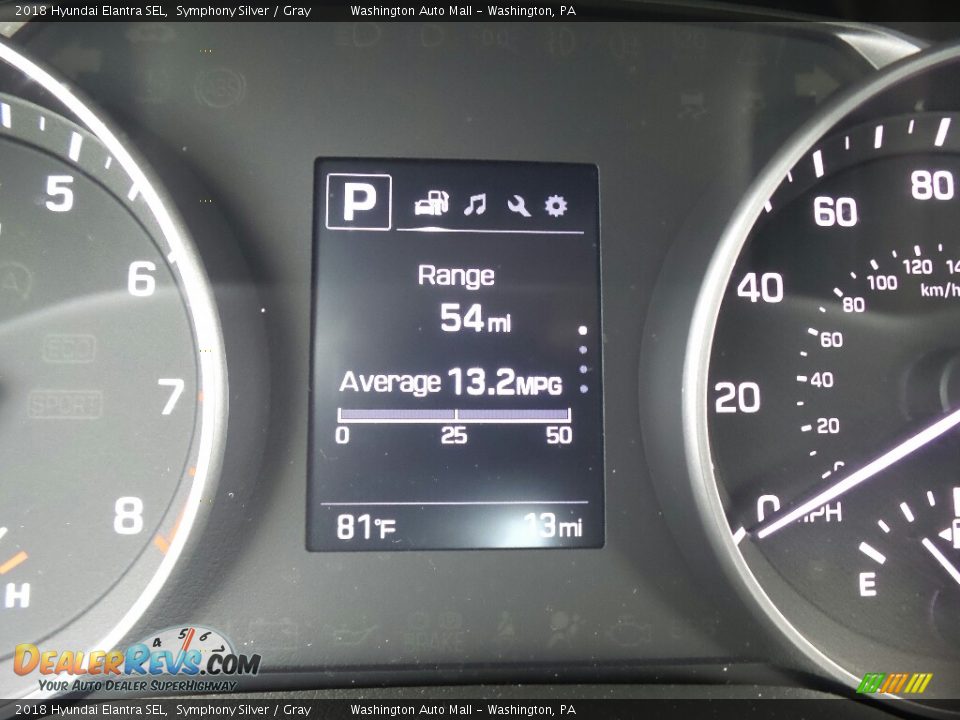 2018 Hyundai Elantra SEL Symphony Silver / Gray Photo #16