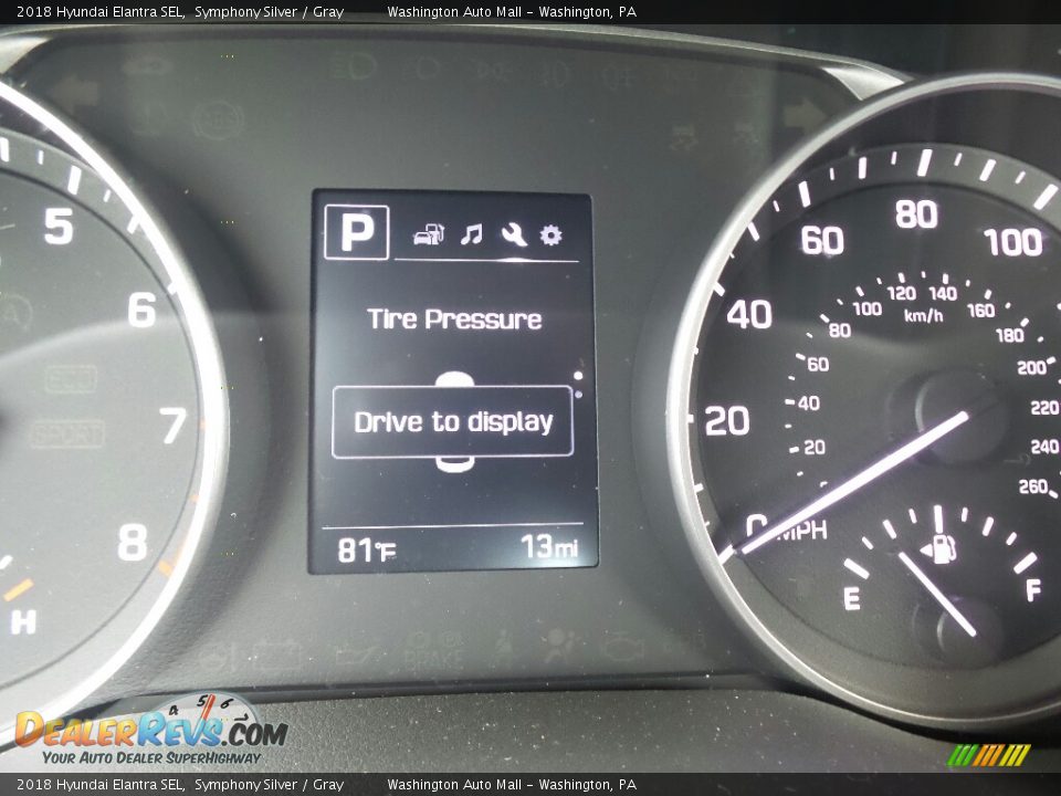 2018 Hyundai Elantra SEL Symphony Silver / Gray Photo #19