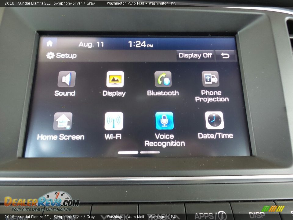 2018 Hyundai Elantra SEL Symphony Silver / Gray Photo #27