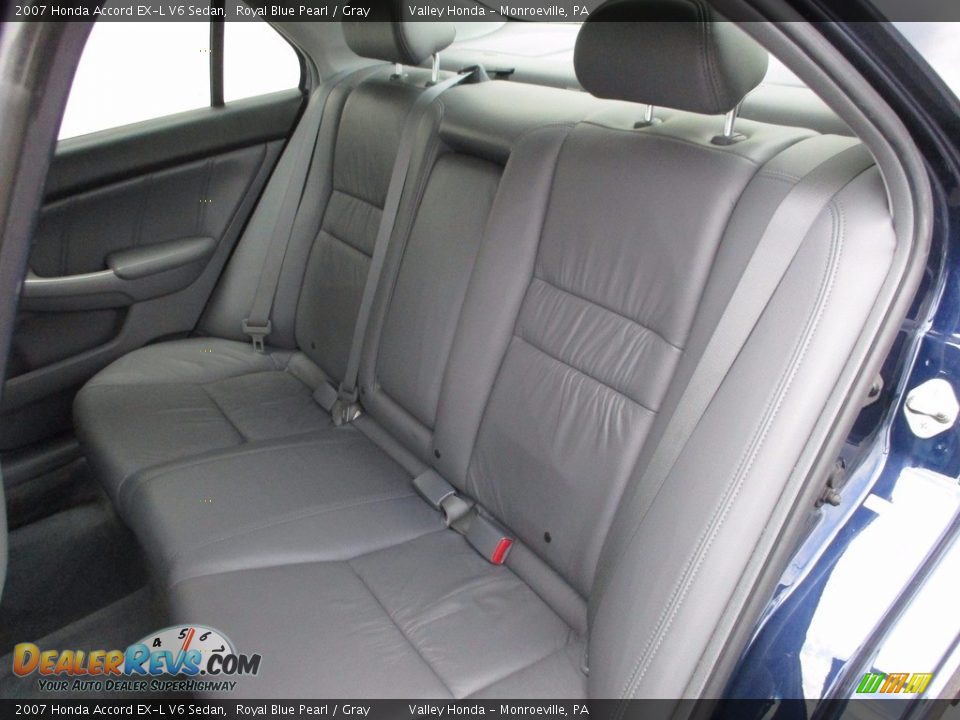 2007 Honda Accord EX-L V6 Sedan Royal Blue Pearl / Gray Photo #12