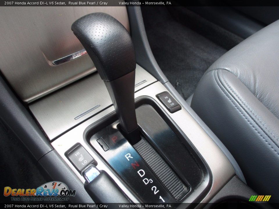 2007 Honda Accord EX-L V6 Sedan Royal Blue Pearl / Gray Photo #14