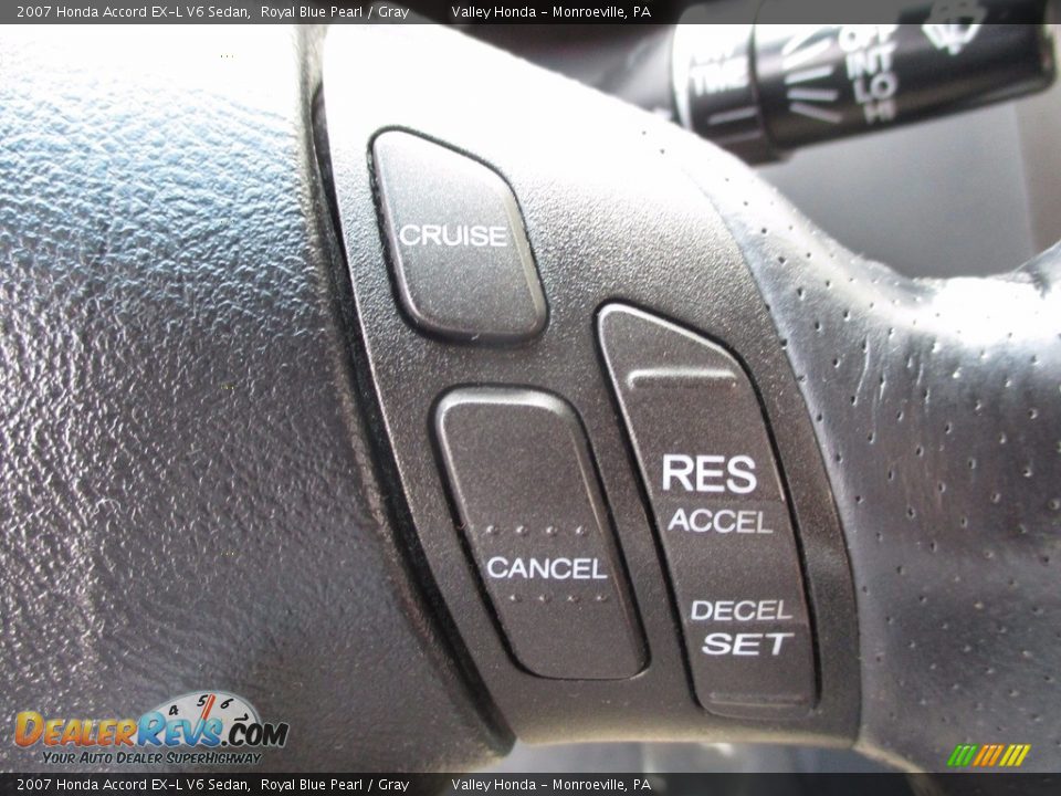 2007 Honda Accord EX-L V6 Sedan Royal Blue Pearl / Gray Photo #17