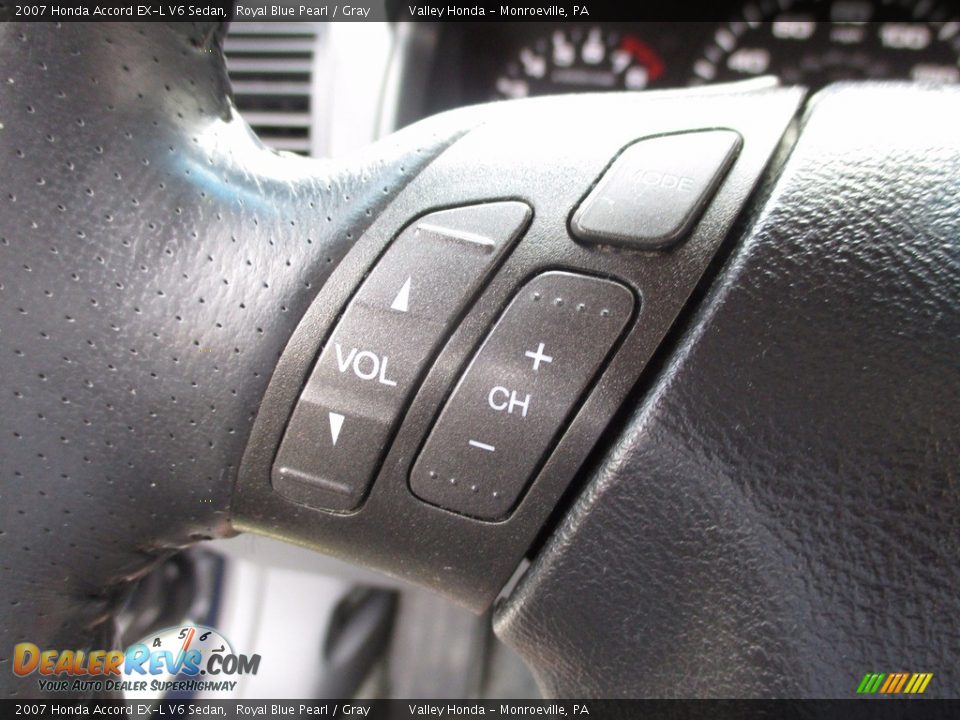 2007 Honda Accord EX-L V6 Sedan Royal Blue Pearl / Gray Photo #18