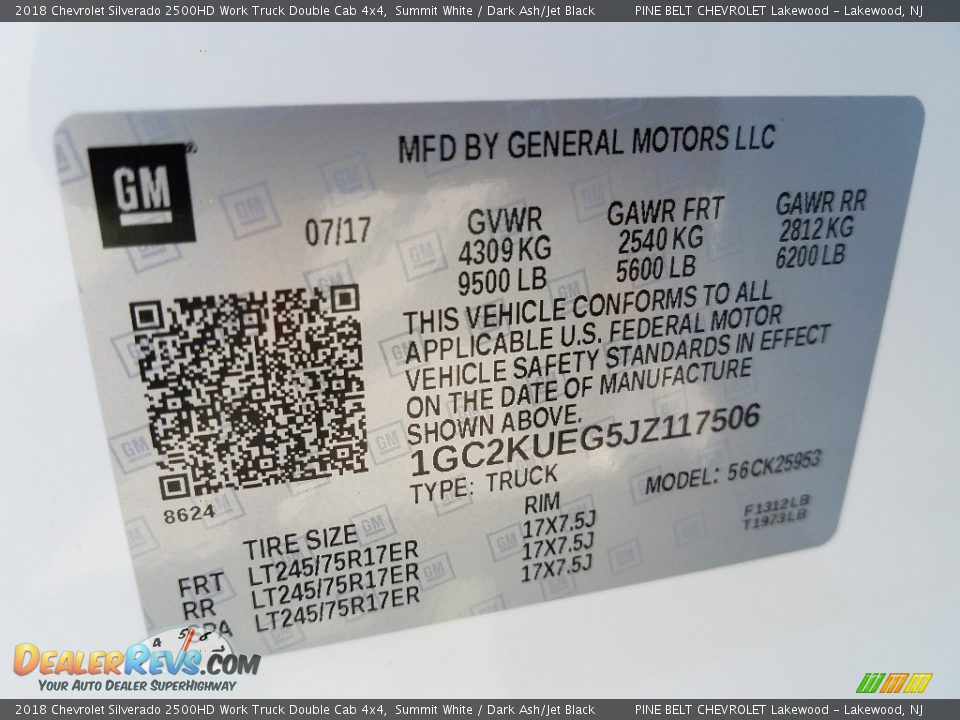 2018 Chevrolet Silverado 2500HD Work Truck Double Cab 4x4 Summit White / Dark Ash/Jet Black Photo #9