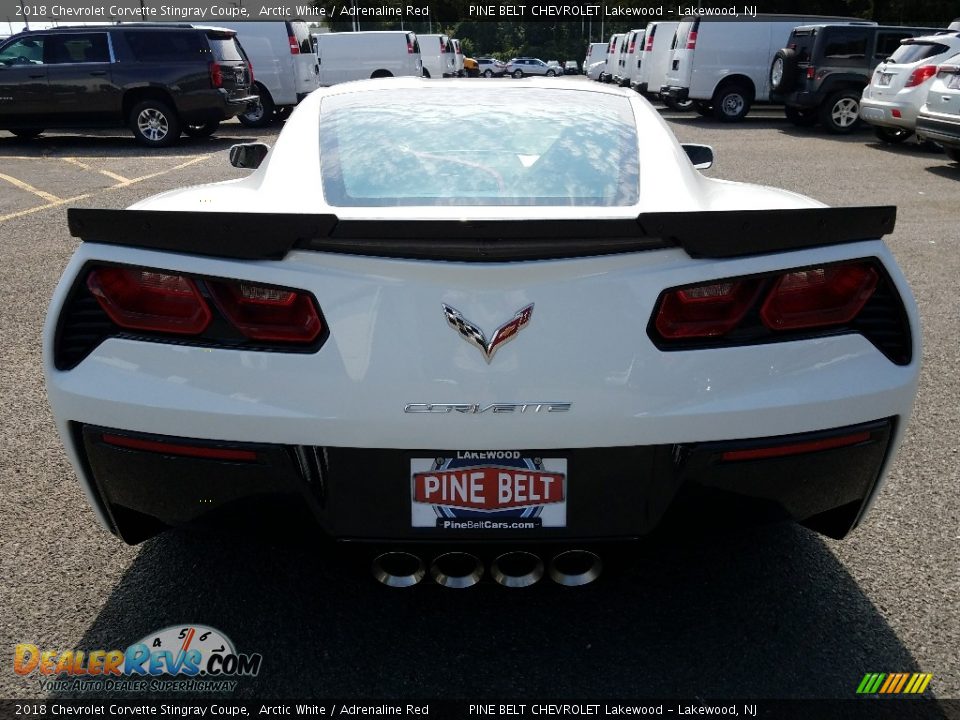 2018 Chevrolet Corvette Stingray Coupe Arctic White / Adrenaline Red Photo #6