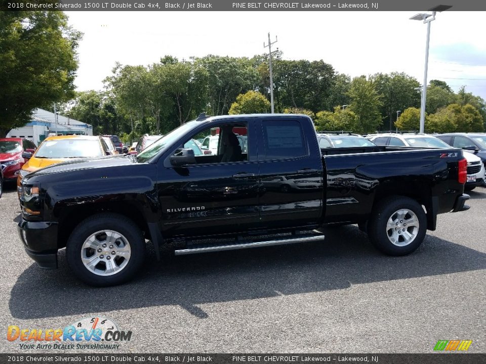 2018 Chevrolet Silverado 1500 LT Double Cab 4x4 Black / Jet Black Photo #3