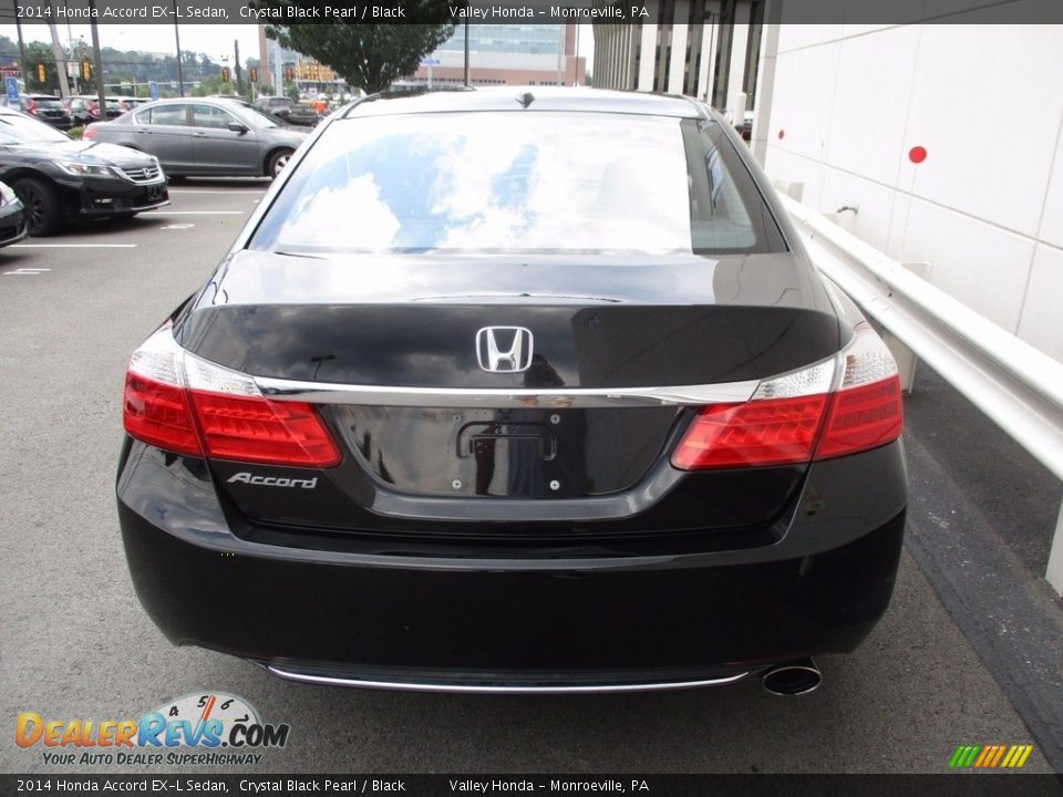 2014 Honda Accord EX-L Sedan Crystal Black Pearl / Black Photo #4
