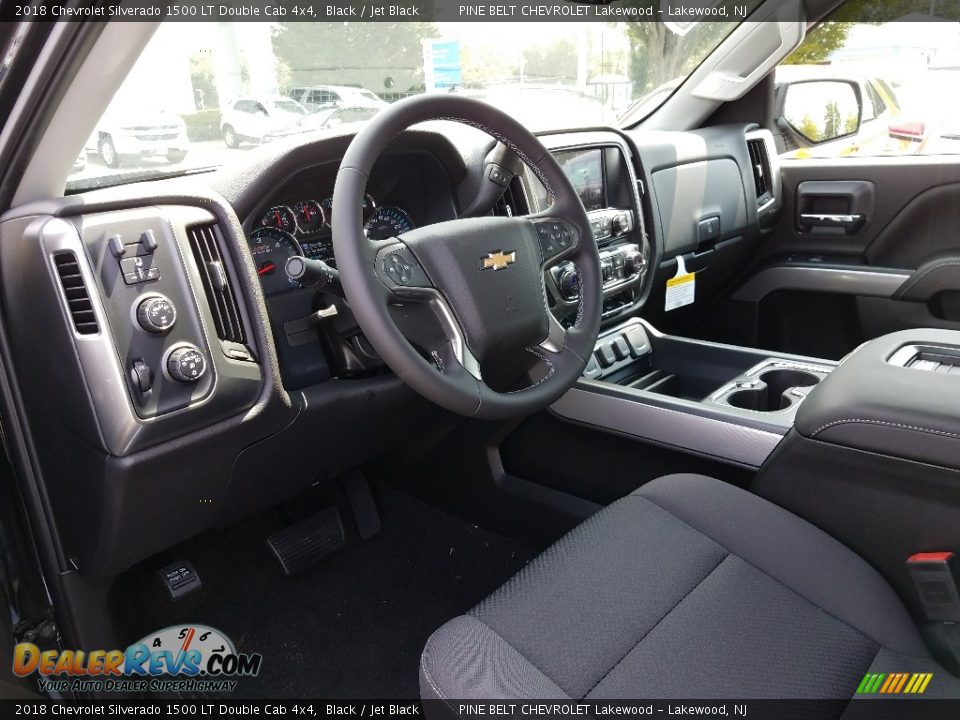 2018 Chevrolet Silverado 1500 LT Double Cab 4x4 Black / Jet Black Photo #7