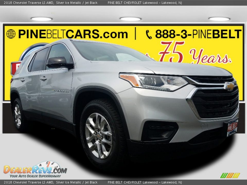 2018 Chevrolet Traverse LS AWD Silver Ice Metallic / Jet Black Photo #1
