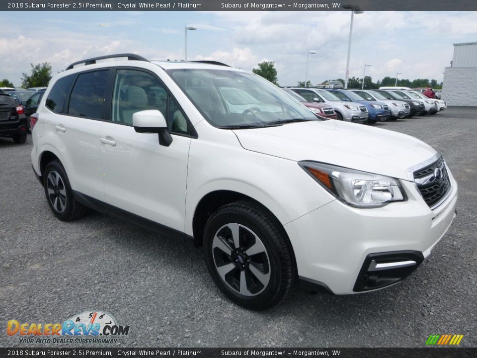 2018 Subaru Forester 2.5i Premium Crystal White Pearl / Platinum Photo #1