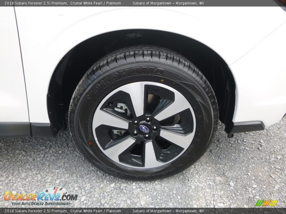 2018 Subaru Forester 2.5i Premium Crystal White Pearl / Platinum Photo #2