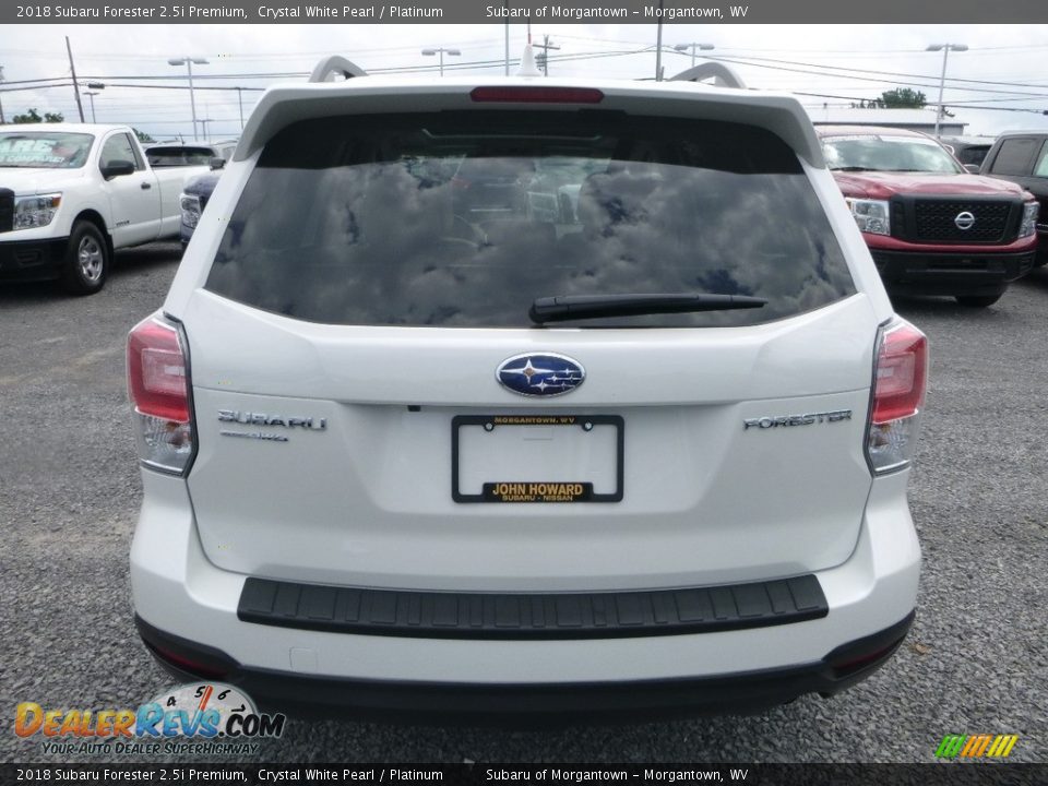 2018 Subaru Forester 2.5i Premium Crystal White Pearl / Platinum Photo #5