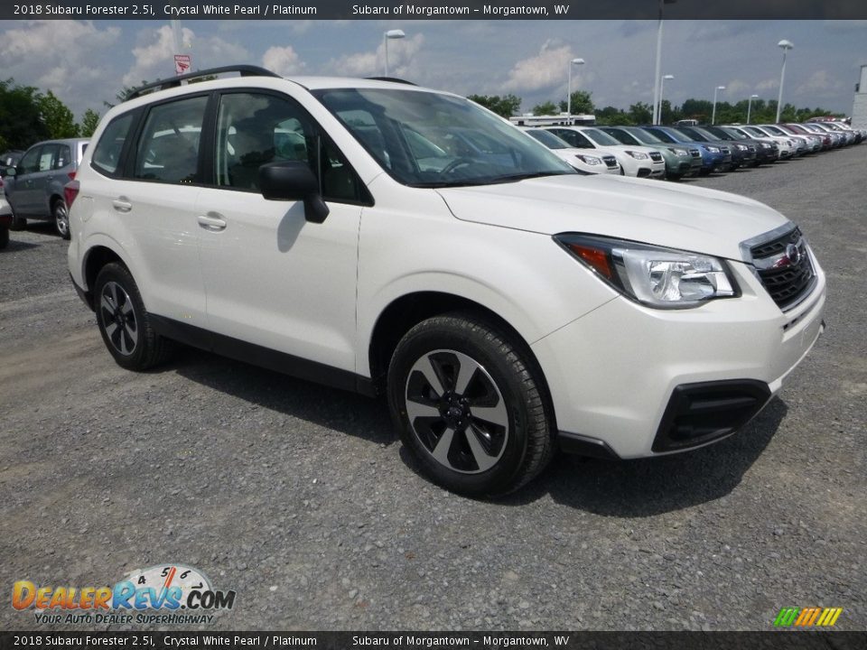 2018 Subaru Forester 2.5i Crystal White Pearl / Platinum Photo #1