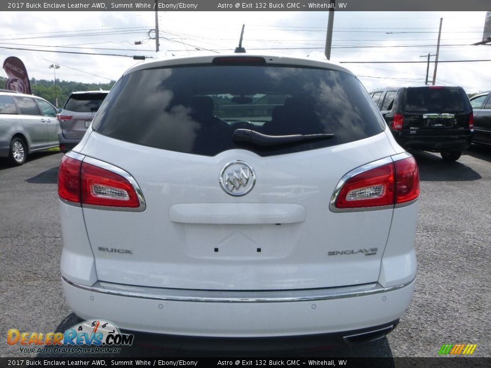 2017 Buick Enclave Leather AWD Summit White / Ebony/Ebony Photo #5