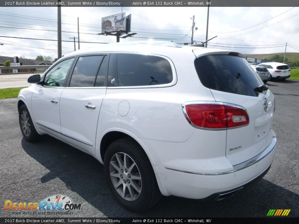2017 Buick Enclave Leather AWD Summit White / Ebony/Ebony Photo #6