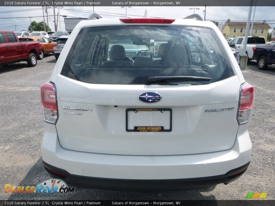 2018 Subaru Forester 2.5i Crystal White Pearl / Platinum Photo #8
