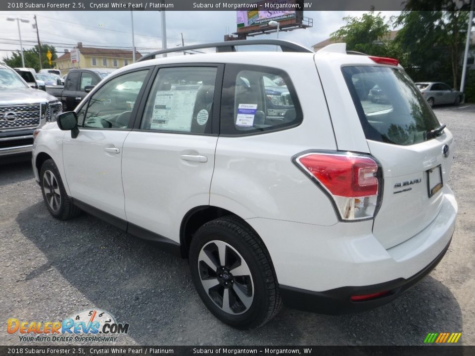 2018 Subaru Forester 2.5i Crystal White Pearl / Platinum Photo #9