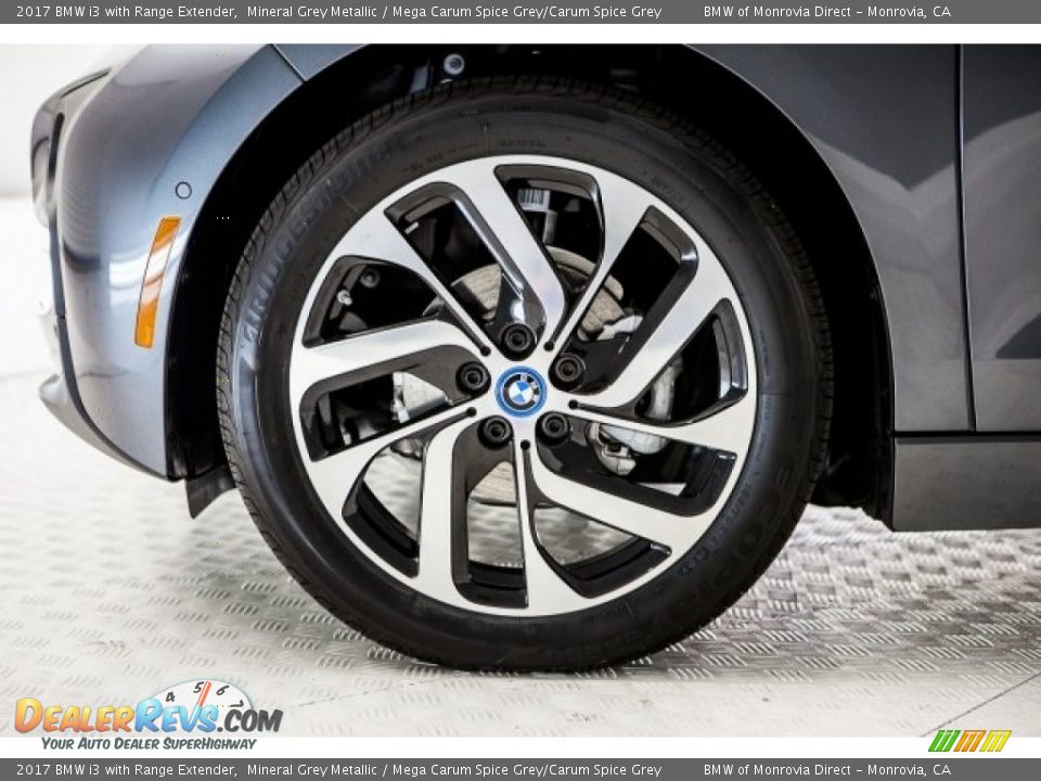 2017 BMW i3 with Range Extender Mineral Grey Metallic / Mega Carum Spice Grey/Carum Spice Grey Photo #9