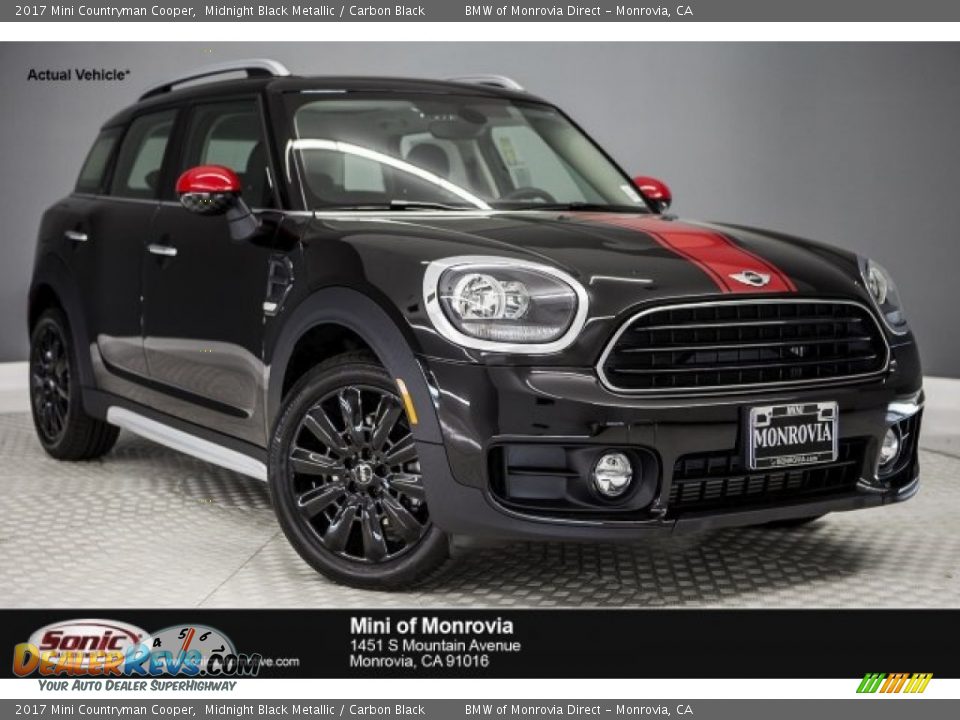 2017 Mini Countryman Cooper Midnight Black Metallic / Carbon Black Photo #1