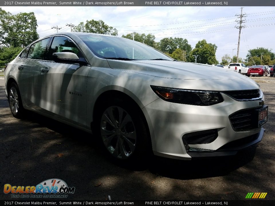 2017 Chevrolet Malibu Premier Summit White / Dark Atmosphere/Loft Brown Photo #1