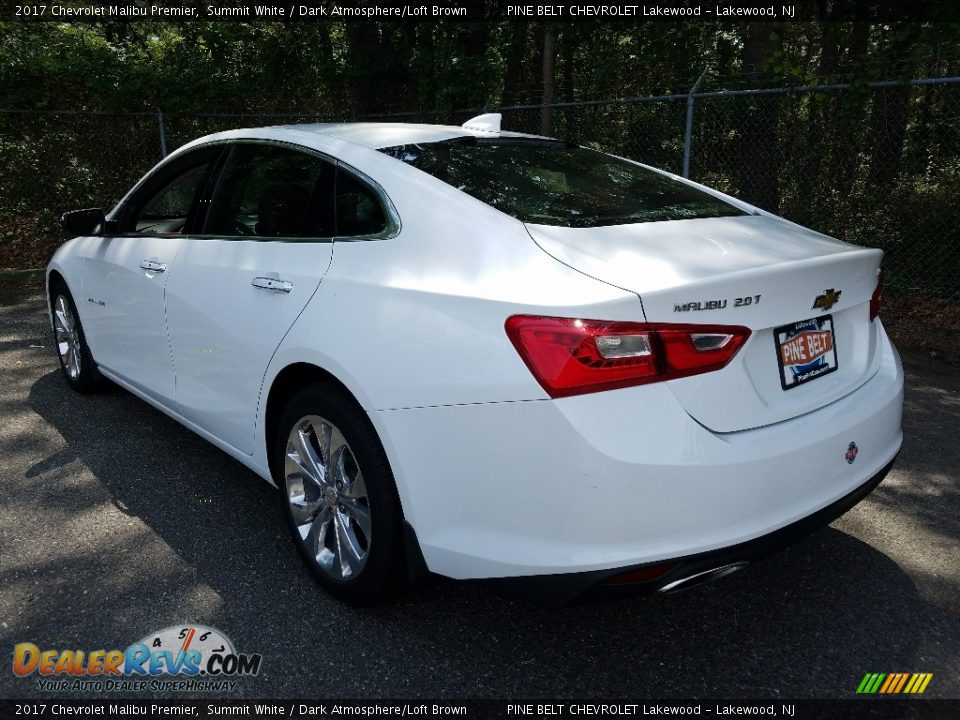 2017 Chevrolet Malibu Premier Summit White / Dark Atmosphere/Loft Brown Photo #4