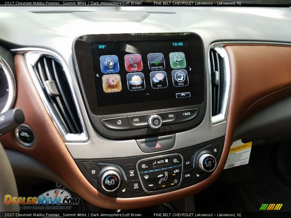 2017 Chevrolet Malibu Premier Summit White / Dark Atmosphere/Loft Brown Photo #10