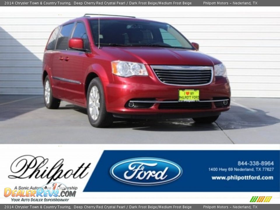 2014 Chrysler Town & Country Touring Deep Cherry Red Crystal Pearl / Dark Frost Beige/Medium Frost Beige Photo #1