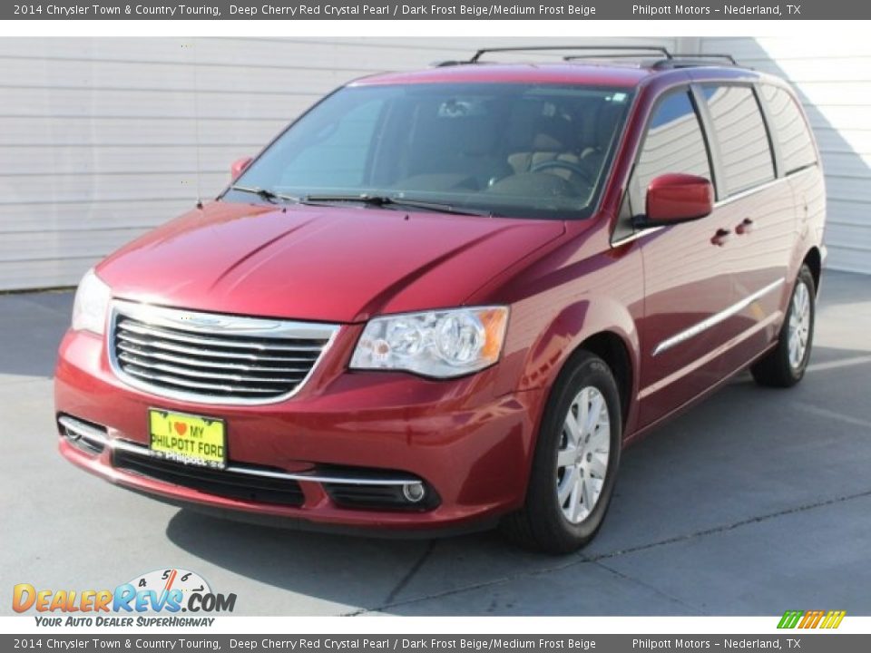 2014 Chrysler Town & Country Touring Deep Cherry Red Crystal Pearl / Dark Frost Beige/Medium Frost Beige Photo #3