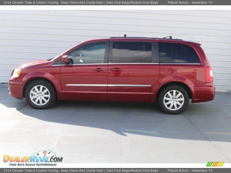 2014 Chrysler Town & Country Touring Deep Cherry Red Crystal Pearl / Dark Frost Beige/Medium Frost Beige Photo #7