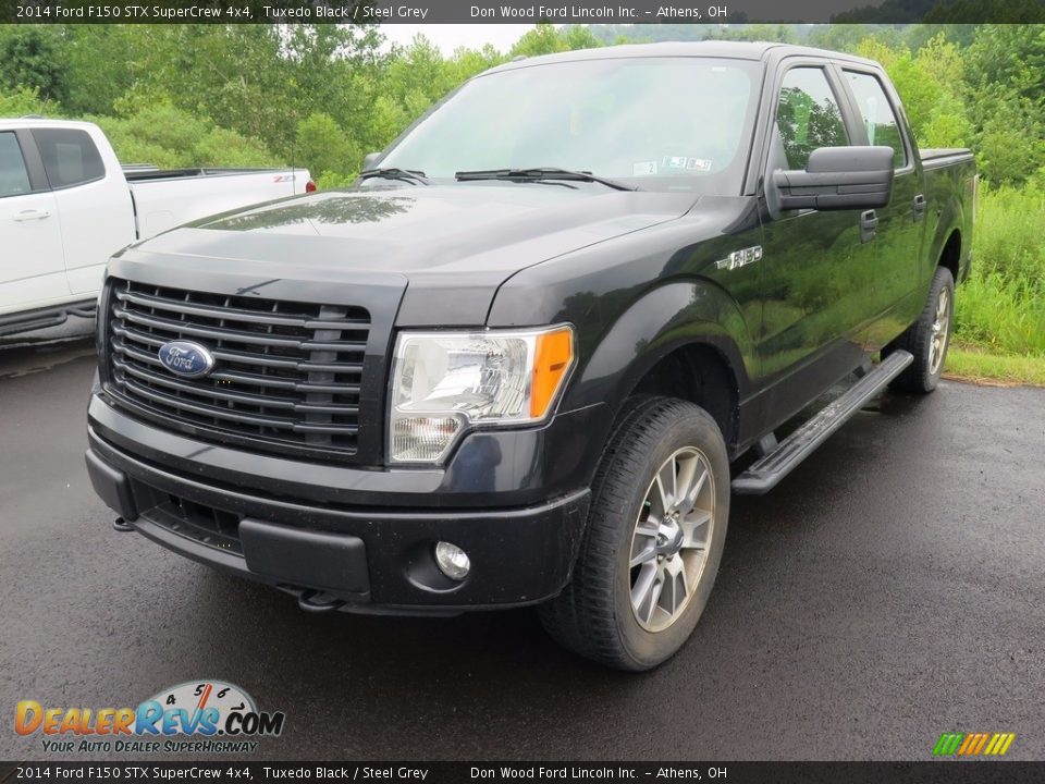 2014 Ford F150 STX SuperCrew 4x4 Tuxedo Black / Steel Grey Photo #3
