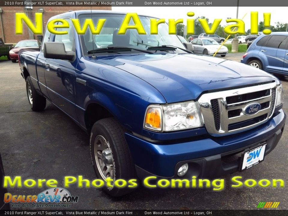 2010 Ford Ranger XLT SuperCab Vista Blue Metallic / Medium Dark Flint Photo #1