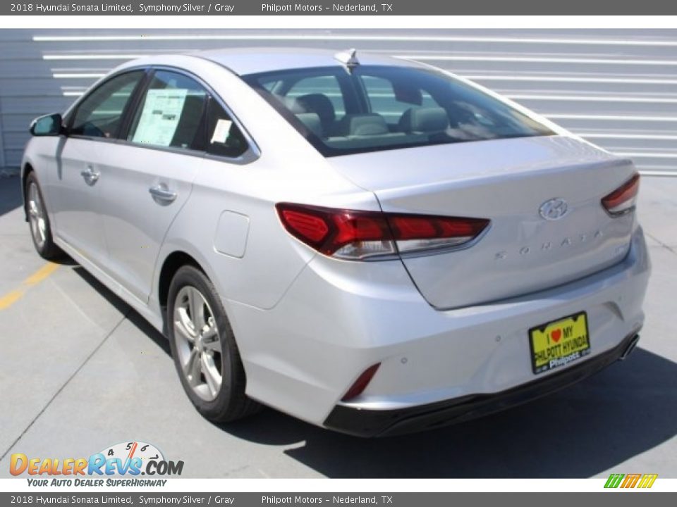 2018 Hyundai Sonata Limited Symphony Silver / Gray Photo #6