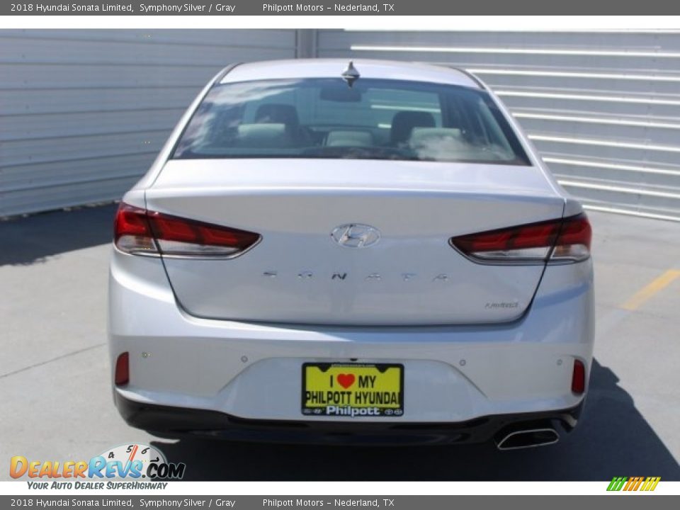 2018 Hyundai Sonata Limited Symphony Silver / Gray Photo #7