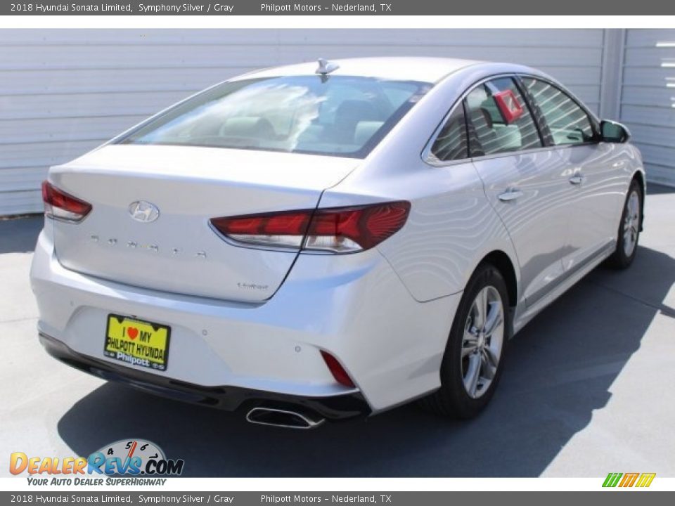 2018 Hyundai Sonata Limited Symphony Silver / Gray Photo #8