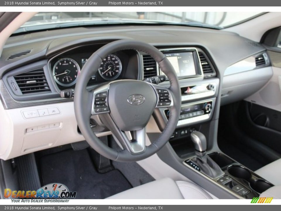 2018 Hyundai Sonata Limited Symphony Silver / Gray Photo #11