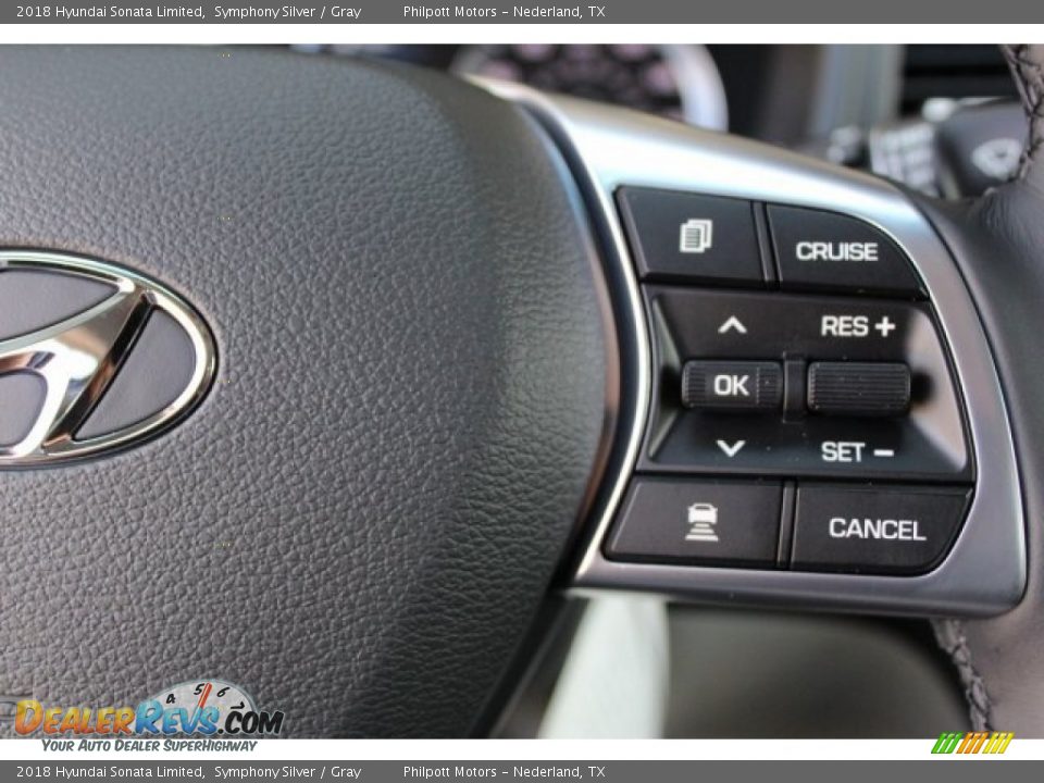 2018 Hyundai Sonata Limited Symphony Silver / Gray Photo #20