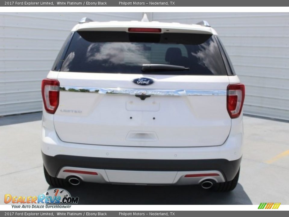 2017 Ford Explorer Limited White Platinum / Ebony Black Photo #7