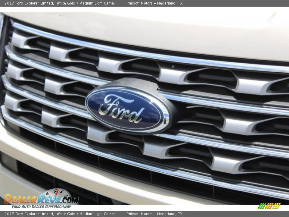 2017 Ford Explorer Limited White Gold / Medium Light Camel Photo #4