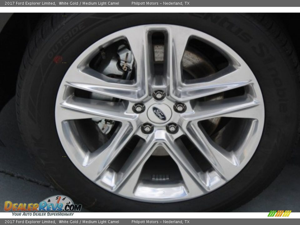 2017 Ford Explorer Limited White Gold / Medium Light Camel Photo #5