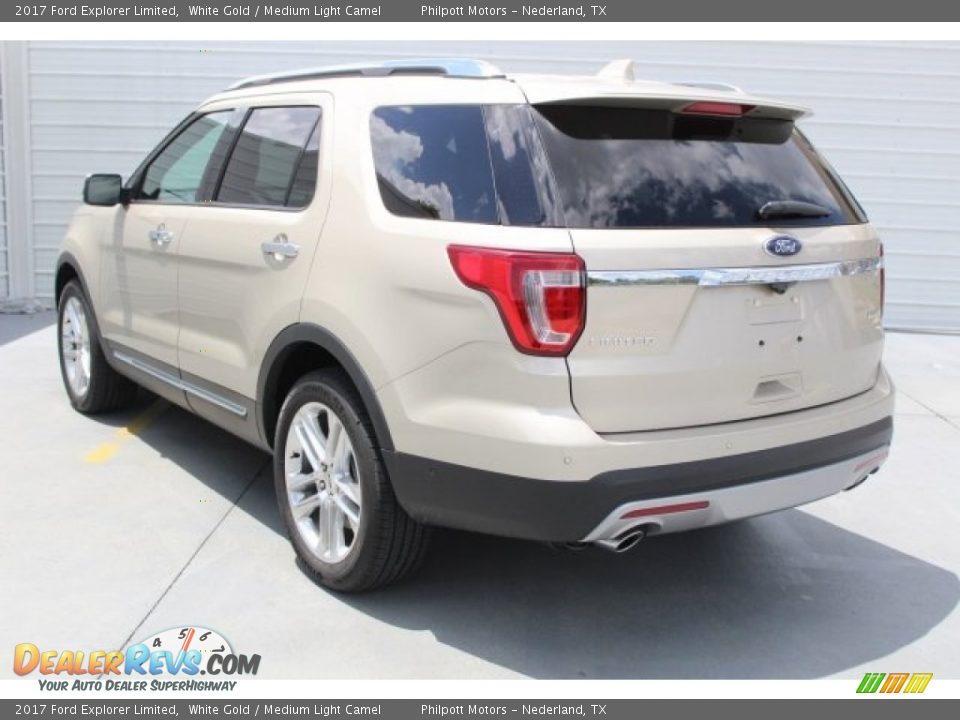 2017 Ford Explorer Limited White Gold / Medium Light Camel Photo #6