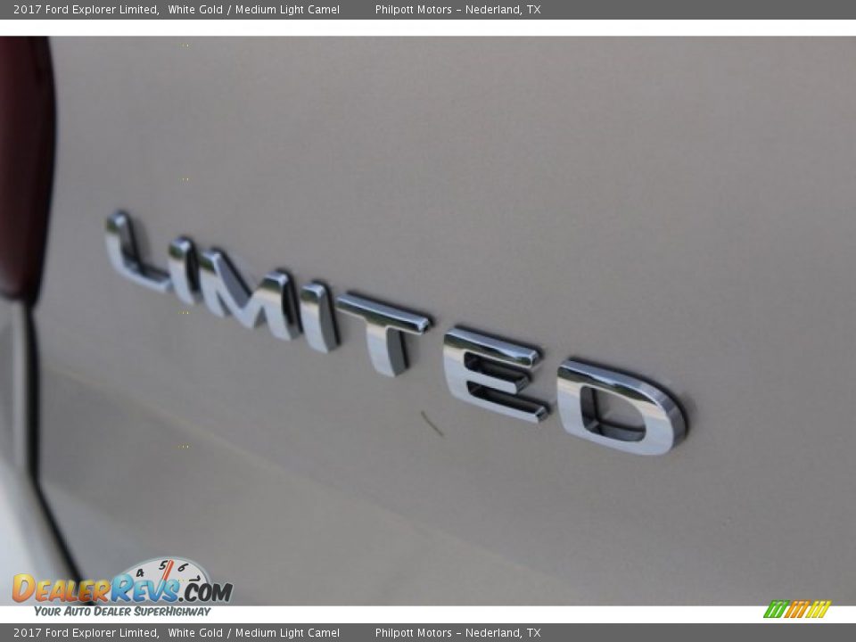 2017 Ford Explorer Limited White Gold / Medium Light Camel Photo #9